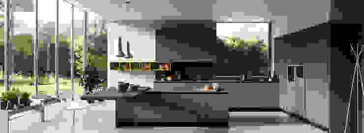 Cucina Glass in Vetro, gallomobili gallomobili Built-in kitchens Glass Black