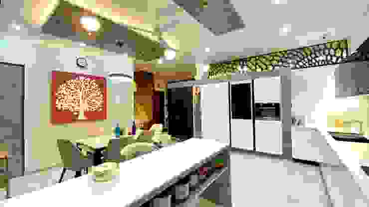 Bungalow for Dr. Shashidhar Kattimani at Ghatprabha, Karnataka A B Design Studio Eclectic style kitchen