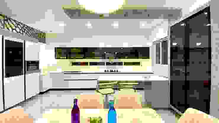 Bungalow for Dr. Shashidhar Kattimani at Ghatprabha, Karnataka A B Design Studio Eclectic style kitchen