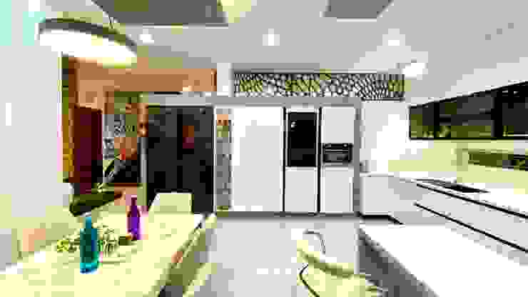 Bungalow for Dr. Shashidhar Kattimani at Ghatprabha, Karnataka A B Design Studio Eclectic style kitchen