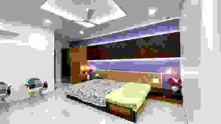 Guest Bedroom A B Design Studio Eclectic style bedroom Purple/Violet