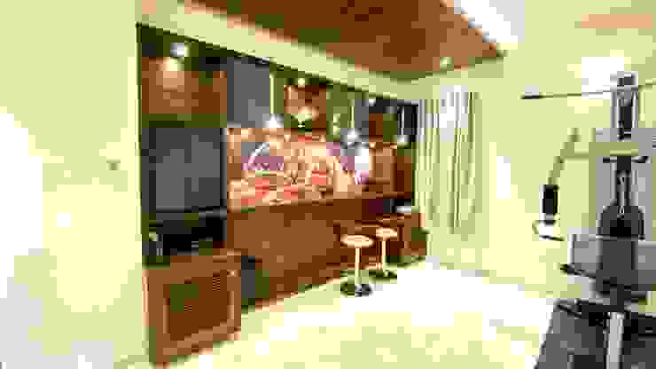 Bungalow for Dr. Shashidhar Kattimani at Ghatprabha, Karnataka A B Design Studio Eclectic style gym