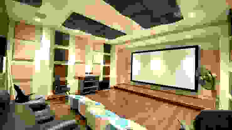 Bungalow for Dr. Shashidhar Kattimani at Ghatprabha, Karnataka A B Design Studio Eclectic style media room