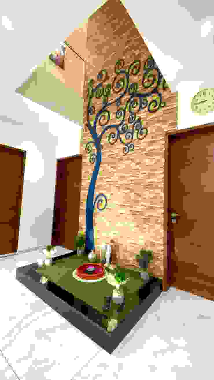 Bungalow for Dr. Shashidhar Kattimani at Ghatprabha, Karnataka A B Design Studio Eclectic style corridor, hallway & stairs
