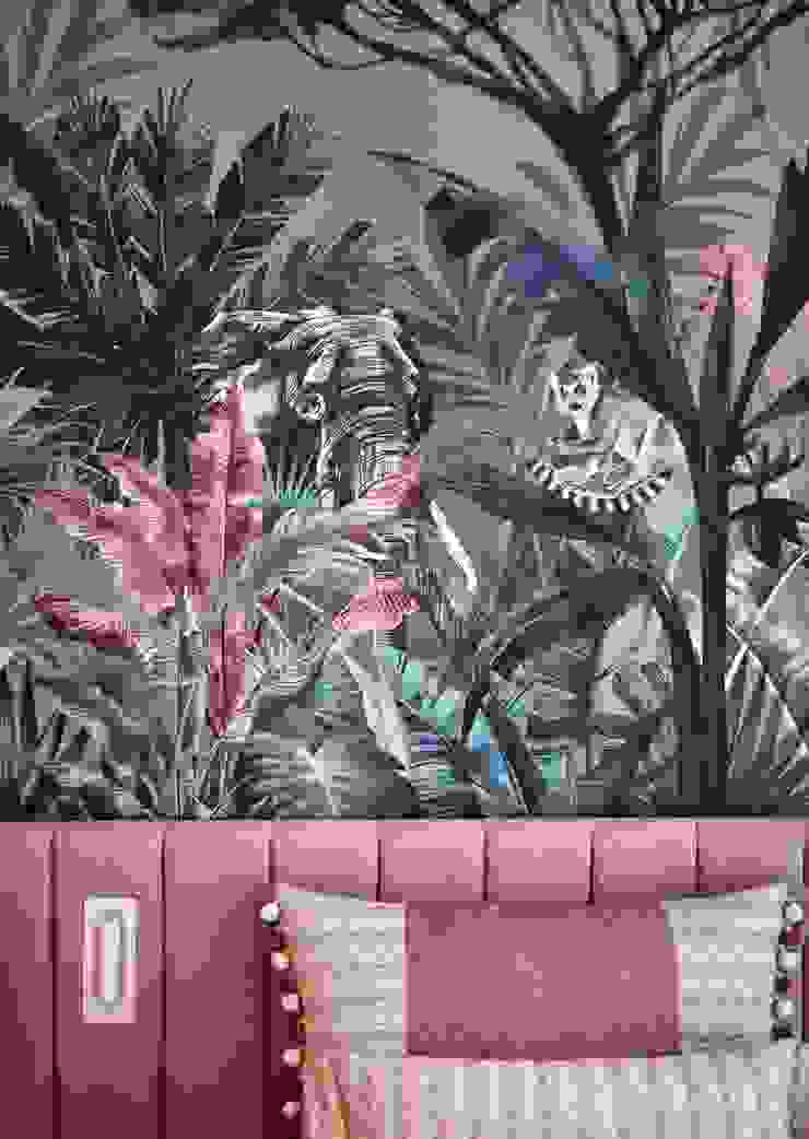kids bedroom Esra Kazmirci Mimarlik Tropical style nursery/kid's room Wood Pink