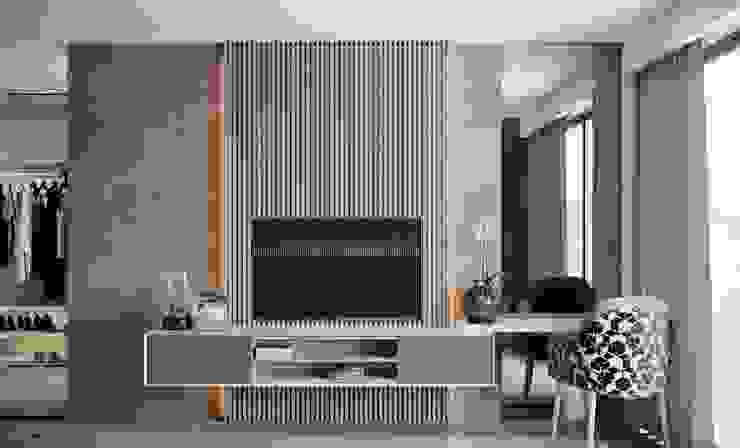 suite principal zona tv e tocador Alpha Details Quartos modernos