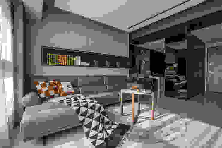 Completeness – Condominium interior design 勻境設計 Unispace Designs 现代客厅設計點子、靈感 & 圖片