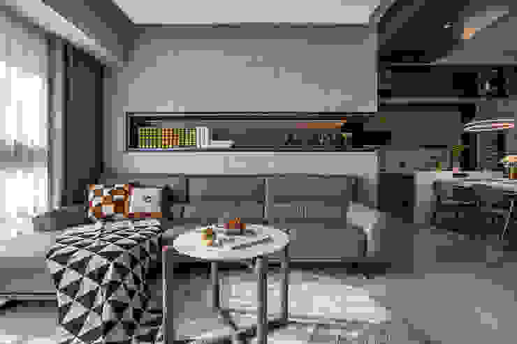 Completeness – Condominium interior design 勻境設計 Unispace Designs 现代客厅設計點子、靈感 & 圖片