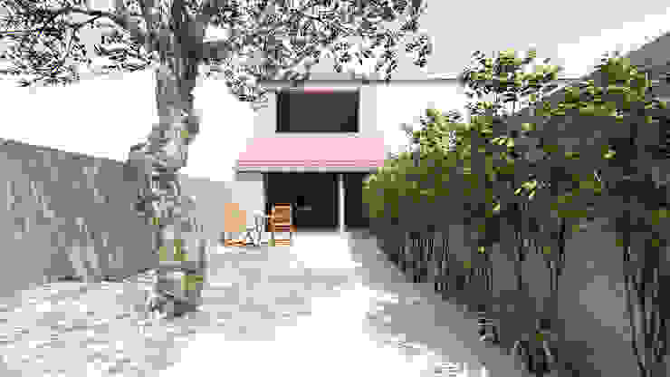 Requalificação do espaço exterior MJARC - Arquitetos Associados, lda Jardins de fachadas de casas