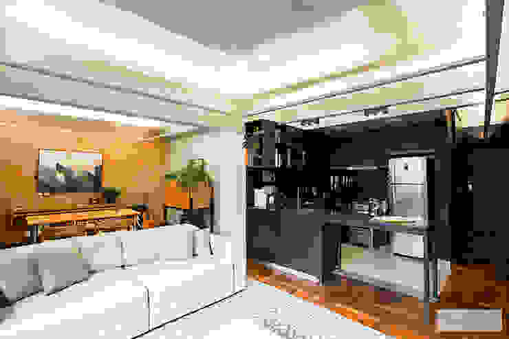 Apartamento Rua Augusta, Fábio Frutuoso Arquitetura Fábio Frutuoso Arquitetura Кухня Цегла Чорний