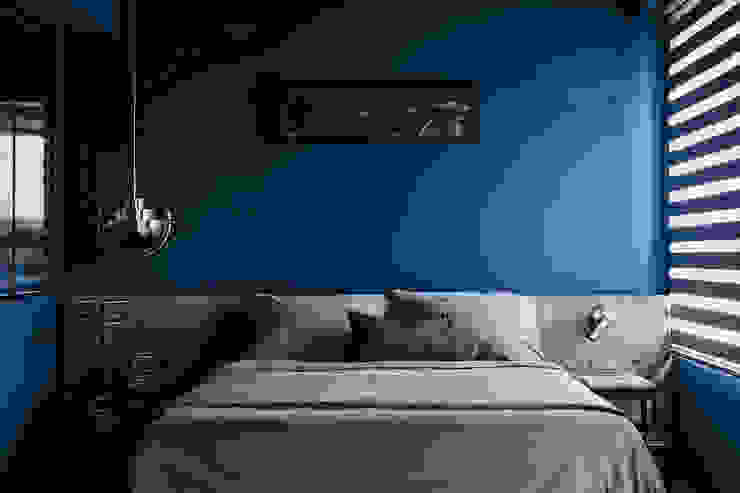 漢玥室內設計 Camera da letto minimalista Turchese