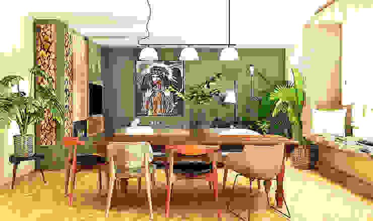 Eine Liste von Projektbeispielen mit sehr unterschiedlichen Stilen, La mila Interior Design La mila Interior Design Tropische Wohnzimmer Tisch,Möbel,Anlage,Eigentum,Zimmerpflanze,Gebäude,Sessel,Grün,Dekoration,Holz