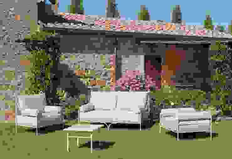 Outdoor sofas and armchairs VillaDorica Classic style garden Iron/Steel Beige Furniture