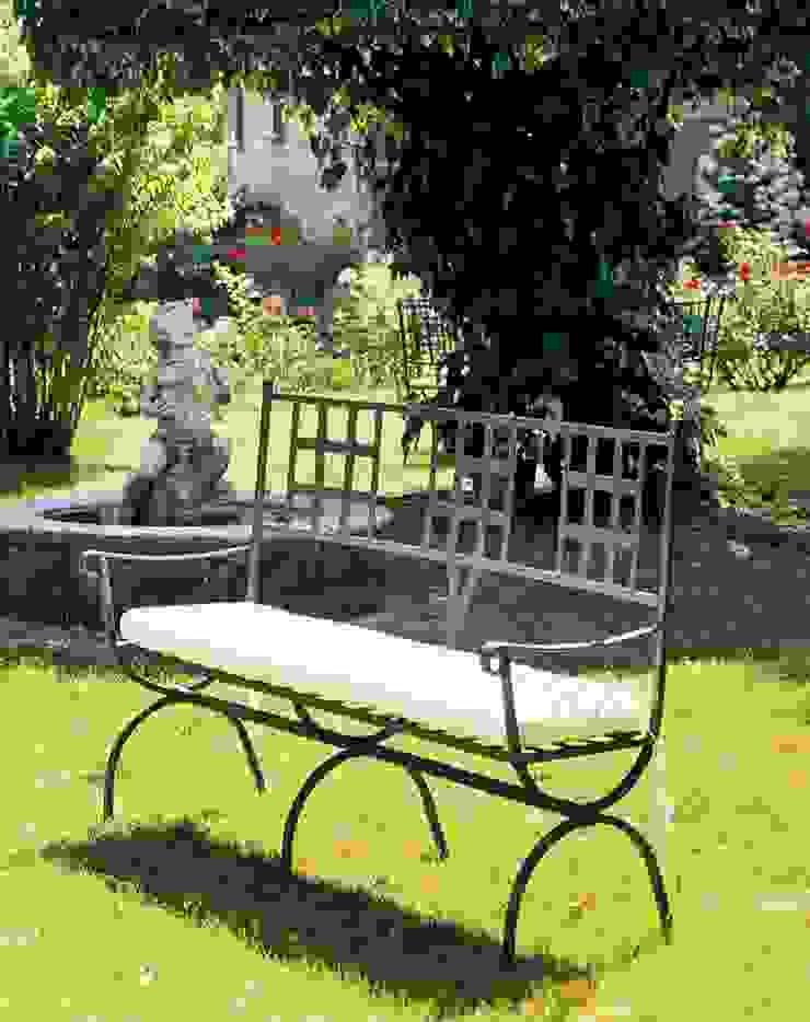 wrought iron garden bench VillaDorica Classic style garden Iron/Steel Grey Furniture