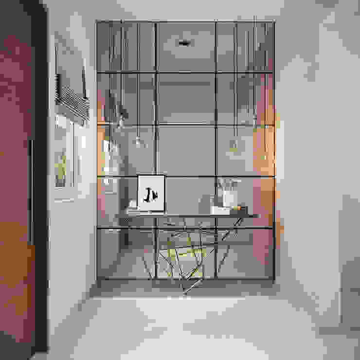homify Modern corridor, hallway & stairs Plywood Beige
