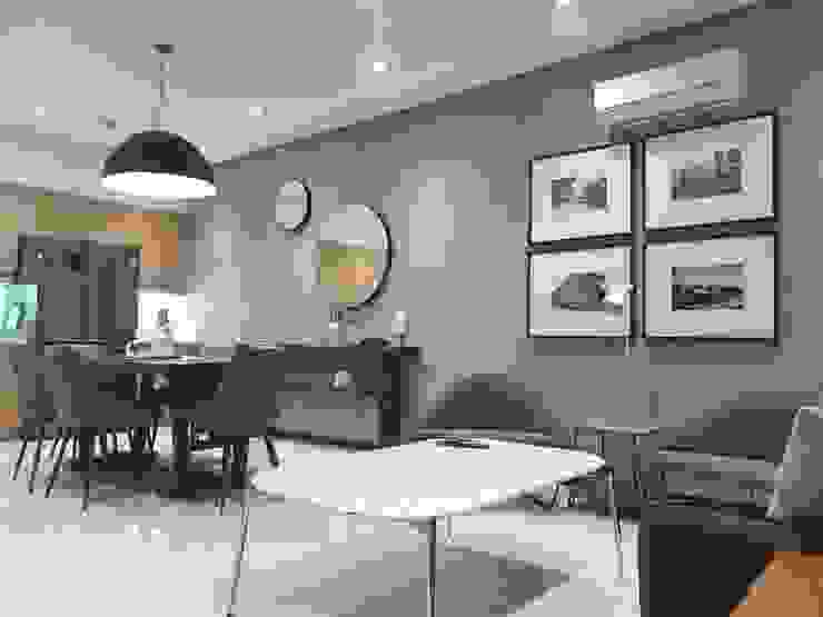 Dover Hill, San Juan D3ID Design and Build Modern dining room Concrete Brown