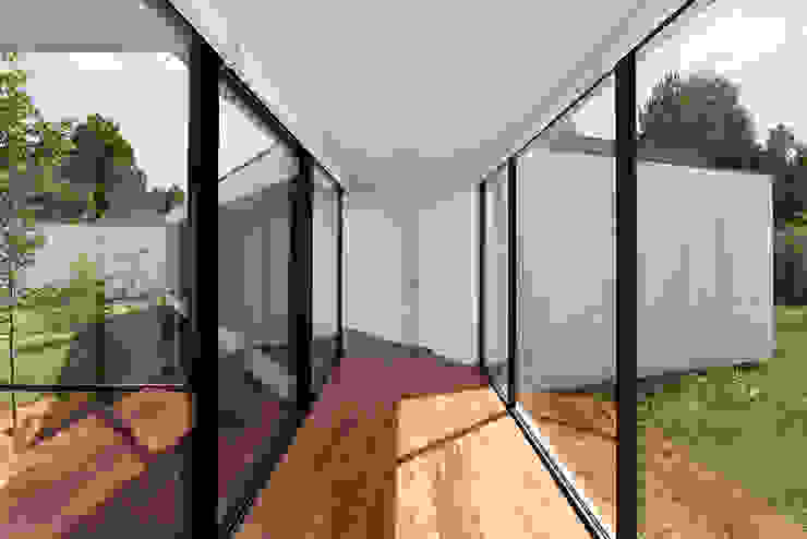 MC House Atelier d'Arquitetura Lopes da Costa Ingresso, Corridoio & Scale in stile moderno Vetro Trasparente