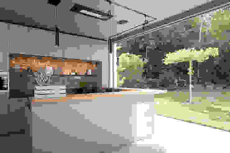 Außenküche BRÜNING INTERIORS Einbauküche Holz-Kunststoff-Verbund Beige
