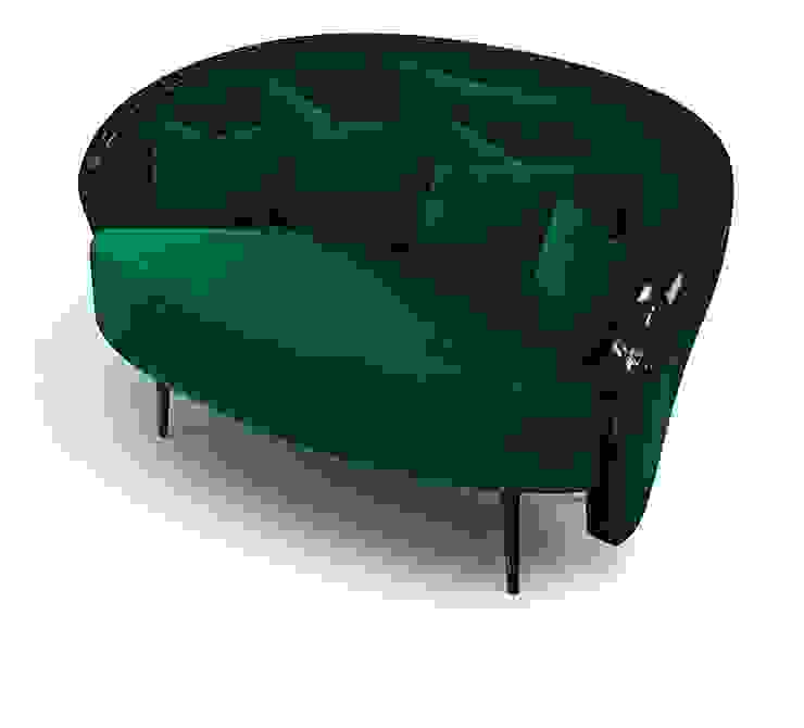 Sofá de 2 lugares Emerald MURANTI Furniture Salas de estar modernas Têxtil Verde Sofá, lacado, veludo, verde,Sofás e divãs