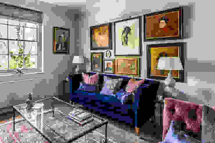 Living Room in Holland Park Apartment Decorbuddi Classic style living room Blue