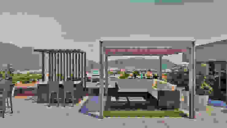 Esplanada exterior duplex - Espinho Alpha Details Jardins modernos