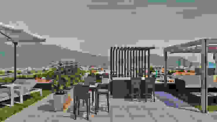 Esplanada exterior duplex – Espinho Alpha Details Jardins modernos