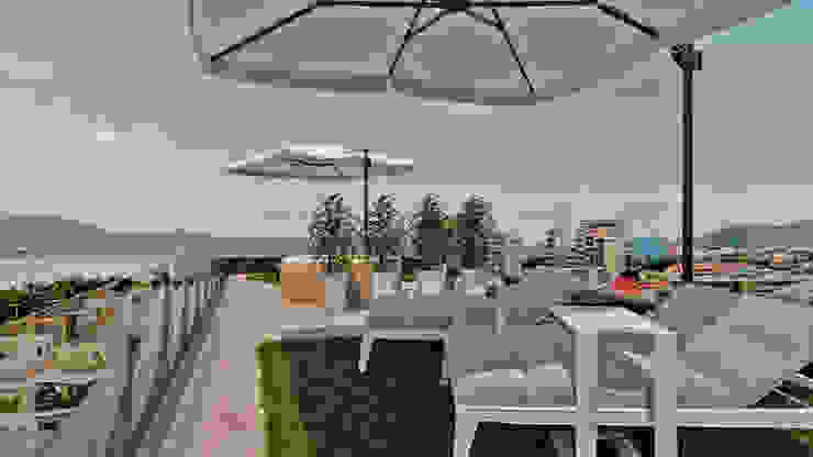 Esplanada exterior duplex – Espinho Alpha Details Jardins modernos