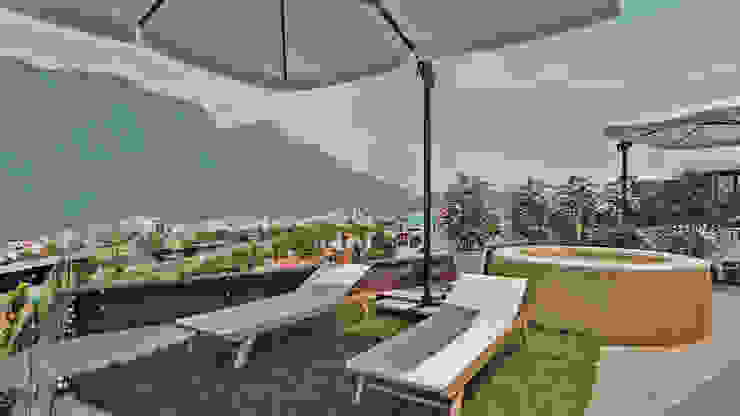 Esplanada exterior duplex – Espinho Alpha Details Jardins modernos