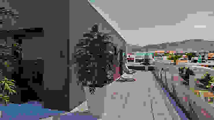 Esplanada exterior duplex – Espinho Alpha Details Jardins modernos