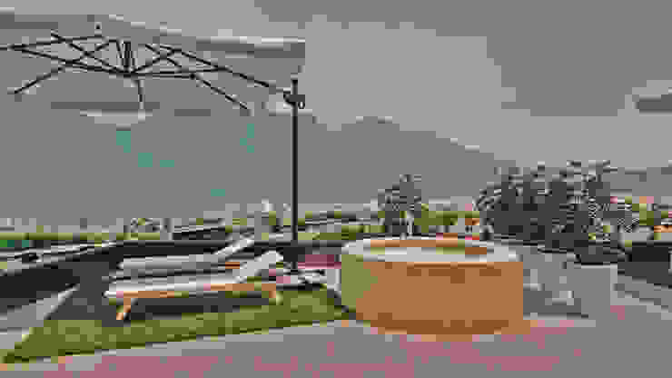 Esplanada exterior duplex – Espinho Alpha Details Jardins modernos