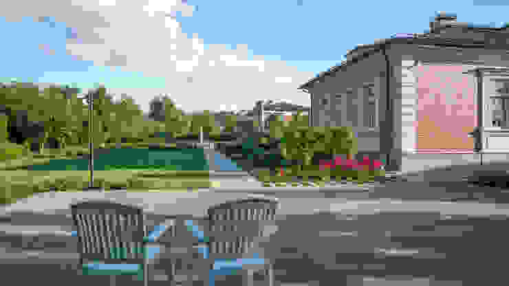 Английская неоклассика в КП Парквилл. 2019 г. ARCADIA GARDEN Landscape Studio