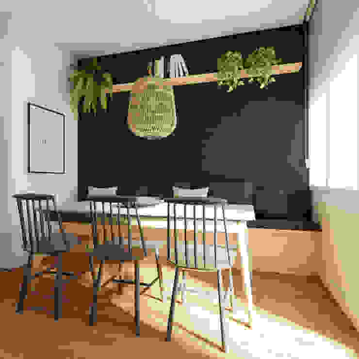 Remodelação Total de Moradia com cozinha e sala integradas, Diana Martins Interiores Diana Martins Interiores Salas de jantar escandinavas