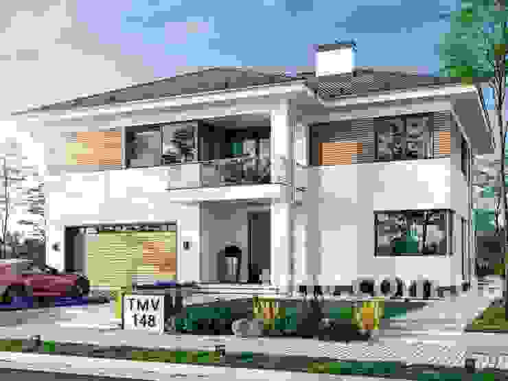Просторный двухэтажный коттедж с террасой и гаражом, TMV Homes TMV Homes
