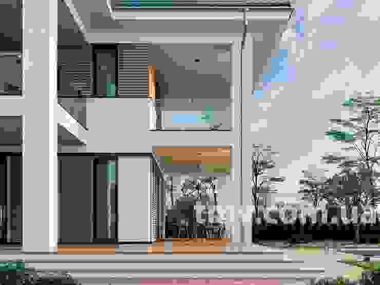 Просторный двухэтажный коттедж с террасой и гаражом, TMV Homes TMV Homes