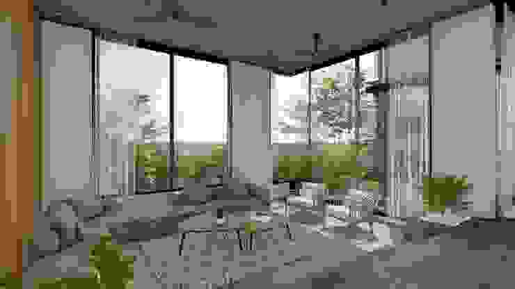 HOUSE 96, Studio HC Studio HC Minimalist living room Plant,Property,Furniture,Couch,Building,Table,Shade,Lighting,Interior design,Living room