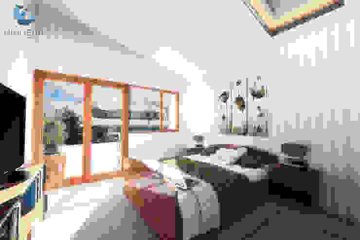 Diseño de casa en Huachocopihue, Valdivia, NidoSur Arquitectos - Valdivia NidoSur Arquitectos - Valdivia Dormitorios pequeños