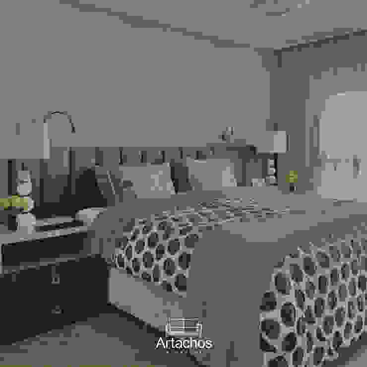 Cabeceira em quarto de casal Artachos Decorações QuartoCamas e cabeceiras