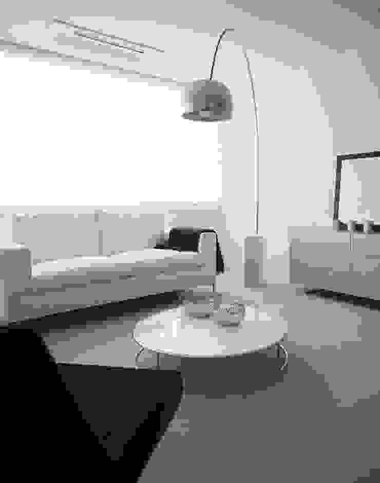 原宿のデザイナーズマンション, 小林克彦／ART-SESSION 小林克彦／ART-SESSION Modern Living Room White