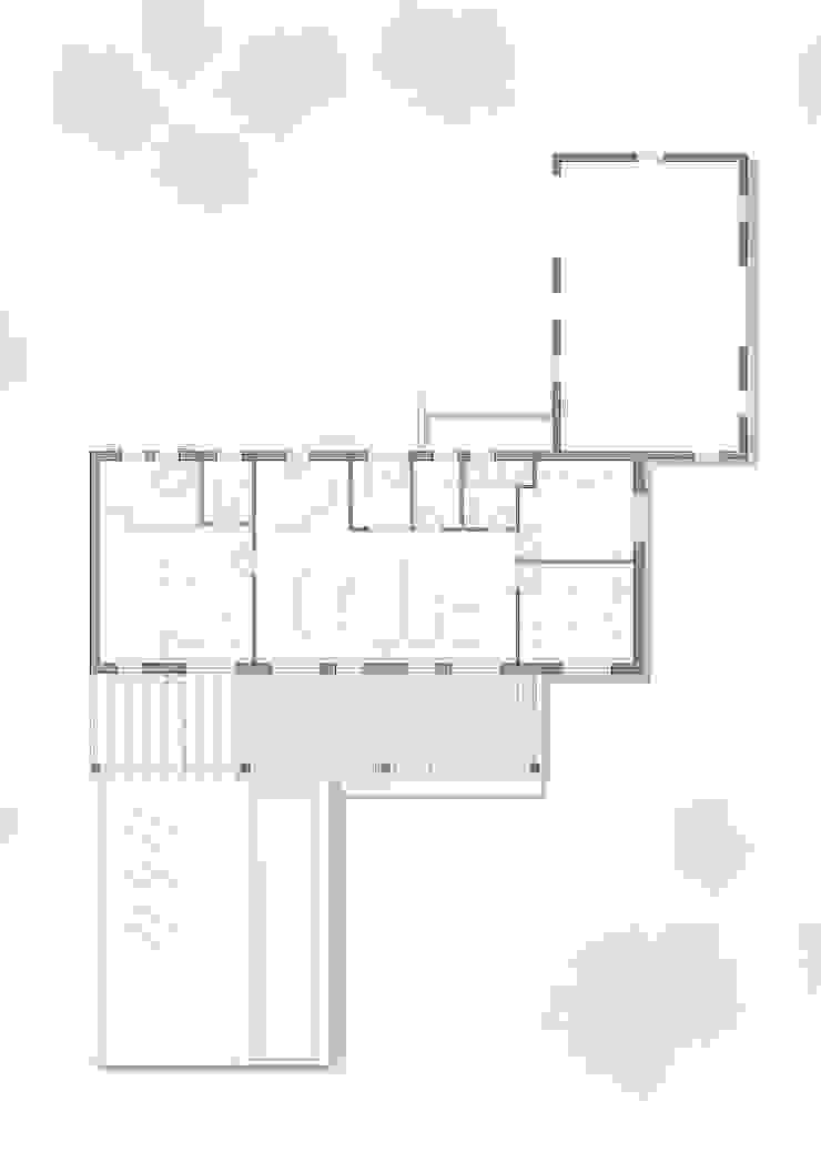 Planta CM ARQUITECTURA Villas Minimalista, salón - comedor abierto