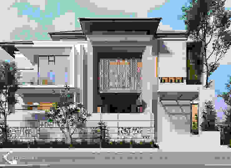 Exterior Hous_Medan (Mrs. N), VECTOR41 VECTOR41 Minimalist house