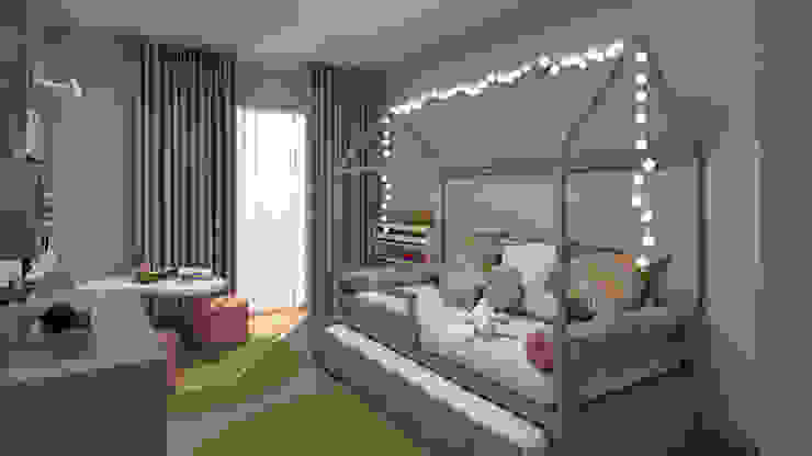 Projeto Tróia, 4Ponto7 4Ponto7 Moderne Kinderzimmer Holz Mehrfarbig Betten und Krippen