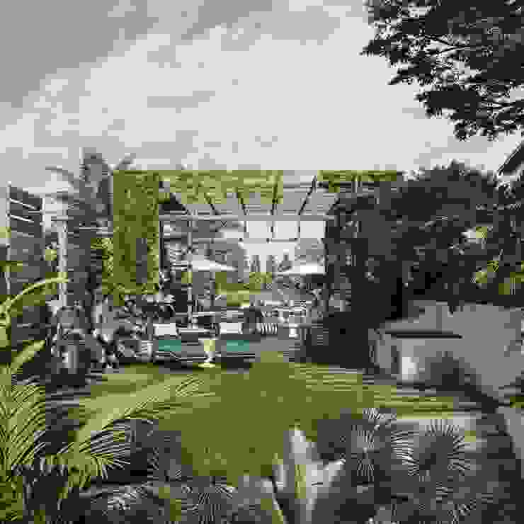 Propriété Générale International Real Estate Balkon, Beranda & Teras Modern