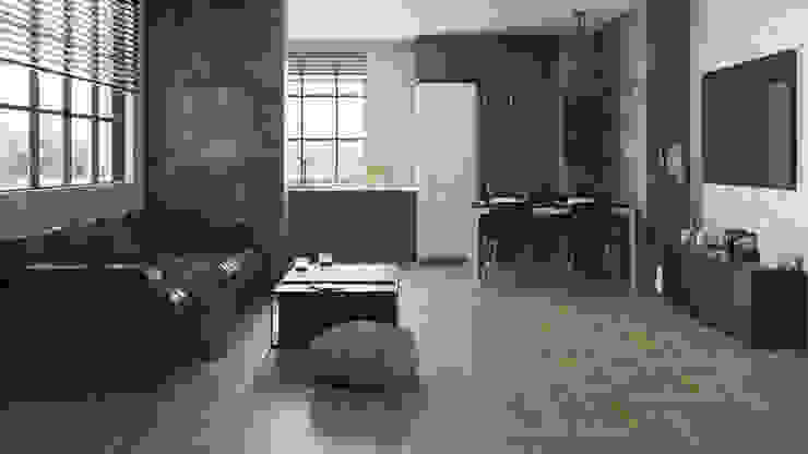 Otwarta Kuchnia Polaczona Z Salonem Drewnopodobna Plytka Homify