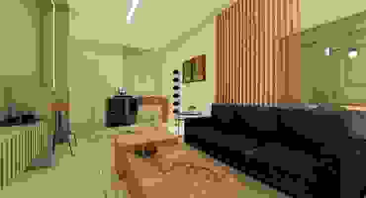 SALA CLEAN LARISSA SILVA Salas de estar modernas Mobília,Propriedade,Sofá,Mesa,Conforto,Design de interiores,Sala de estar,Madeira,sofá de estúdio,Piso