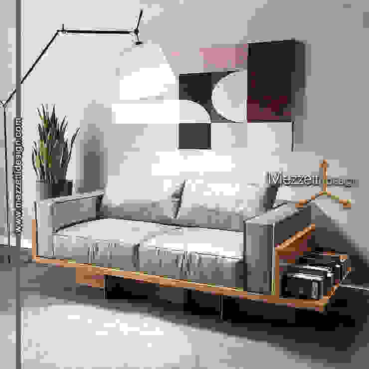 DIVANO, Mezzettidesign Mezzettidesign Moderne Wohnzimmer Holz Holznachbildung Sofas und Sessel