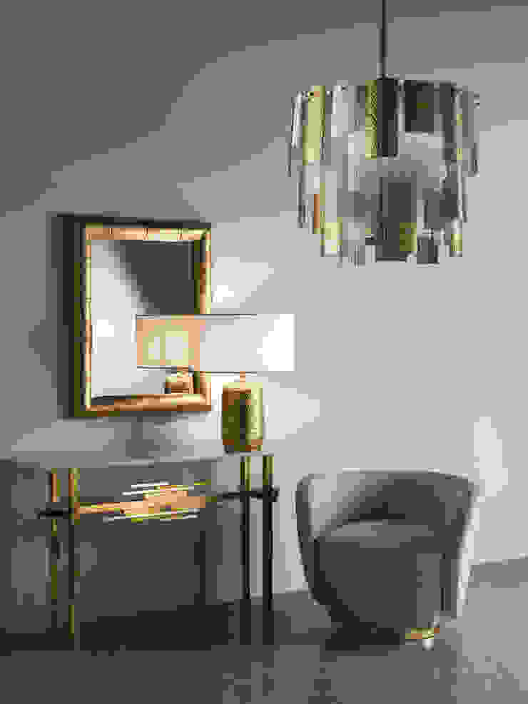 HOME COUTURE COLLECTION, VILLARI VILLARI Modern Living Room Glass Amber/Gold Lighting