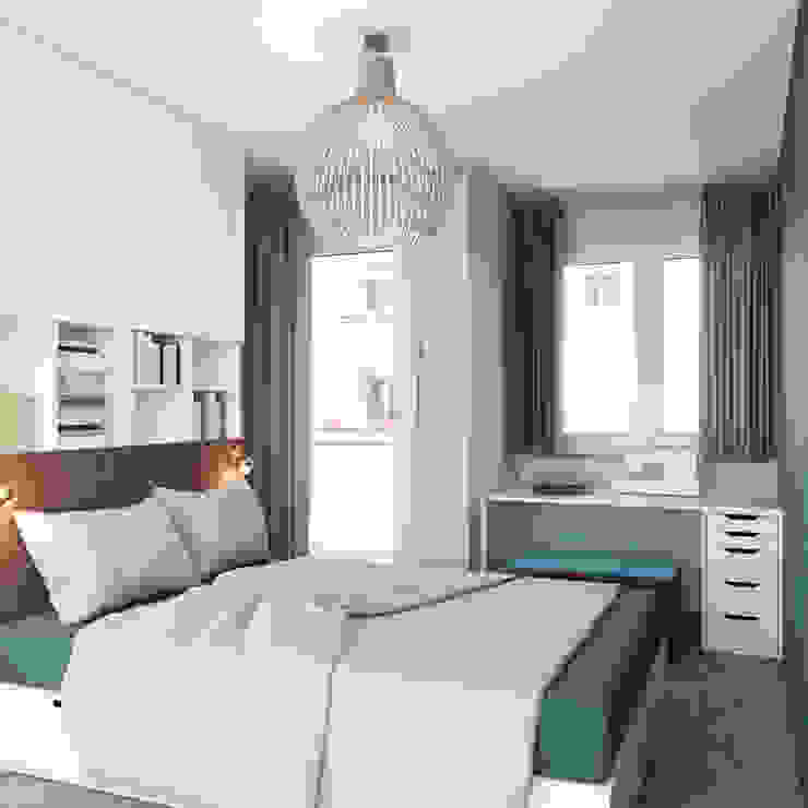 Schlafzimmer 14m² mit viel Stauraum, Nähplatz und Bücherregal - Nachher Foto Tiny House Strategie mit Christina Ullrich Einzimmer Wohnung, Einzimmer-Wohnung, Einraum Wohnung, Einraum-Wohnung, Schlafzimmer, klein, Tiny House, kleines Schlafzimmer einrichten, Platzoptimierung, kleine Wohnung Planung, kleine Wohnung Grundriss, Bett, Nähplatz, Home-Office, Home Office, Homeoffice, Nähtisch, Stauraum, Lesezimmer