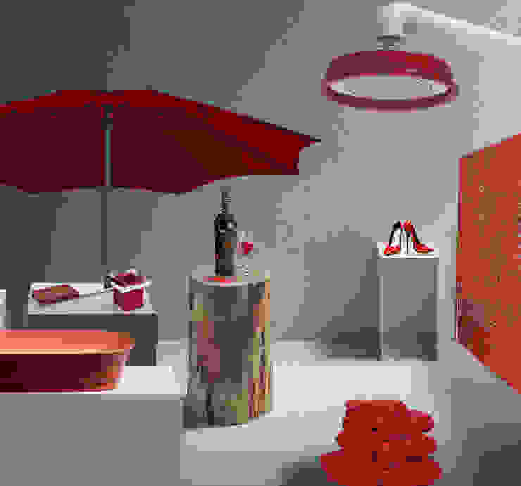 L'emozione del rosso nell'ambiente bagno Charm Bathroom Bagno moderno Ceramica Rosso Soffioni doccia, Accessori bagno, Sgabelli , solid surface, Ceramica artigianale, Soffioni doccia in acciaio inox, ceramica colorata, Rubinetteria colorata