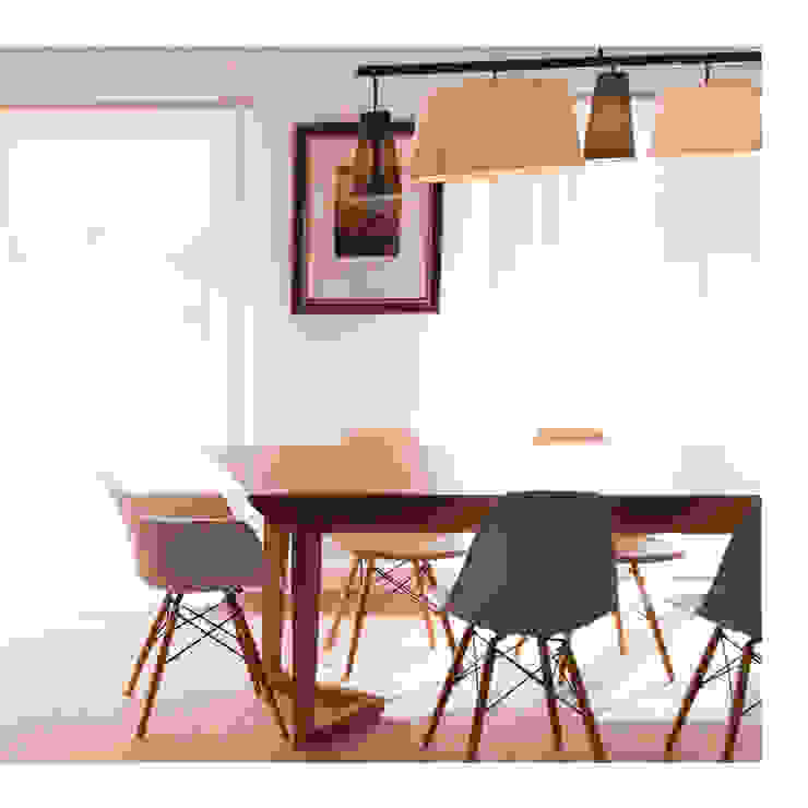 Moradia Restelo - projecto de interiores Cabanana atelier Salas de jantar modernas marrom,Mesa,Mobília,Cadeira,Mesa de cozinha e sala de jantar,Retângulo,Madeira,laranja,Design de interiores,Mancha de madeira