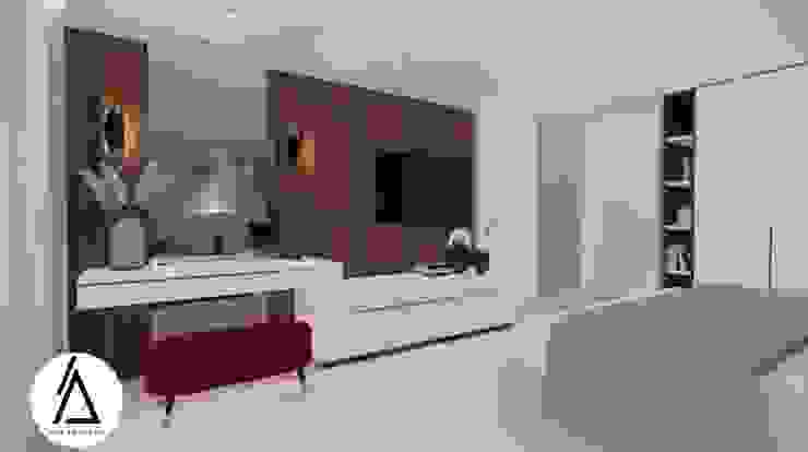 Projeto – Design de Interiores – Suite Principal FR Areabranca Quartos modernos